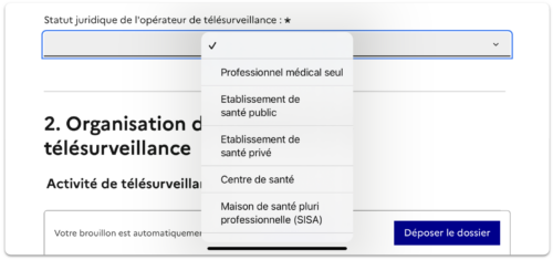 Etablissement de santé privé Opérateur Télésurveillance