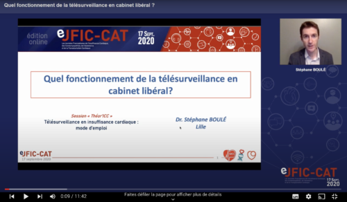 eJFIC CAT 2020 télésurveillance en libéral Dr. Stéphane Boulé